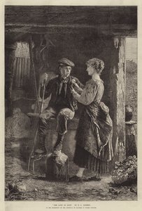 愛の夜明け、水彩画家協会の展示会で 作： Henry Benjamin Roberts